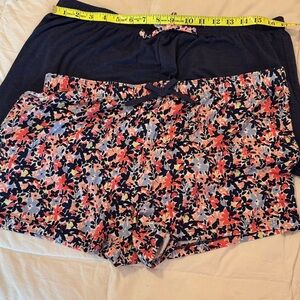 2 pair Women's Pajama Shorts Bottoms only by J& B Large